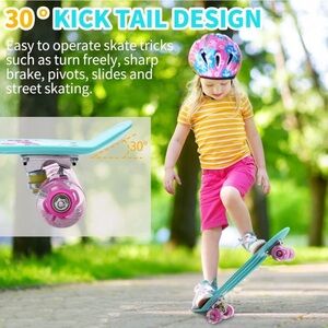 Pink Wheel Skateboard with Kick Tail Design
Skateboards, 22" Complete with bag